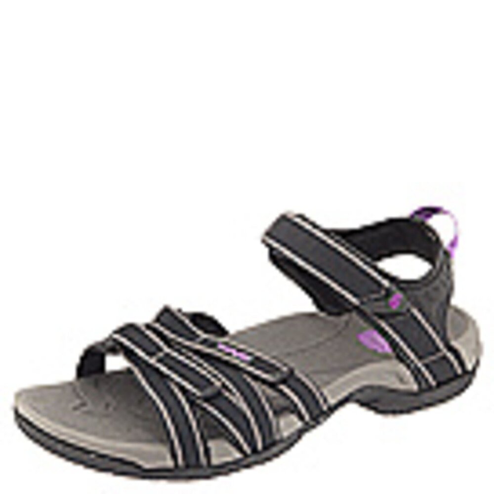 TEVA WOMEN'S TIRRA SANDAL, BLACK/GREY, 7